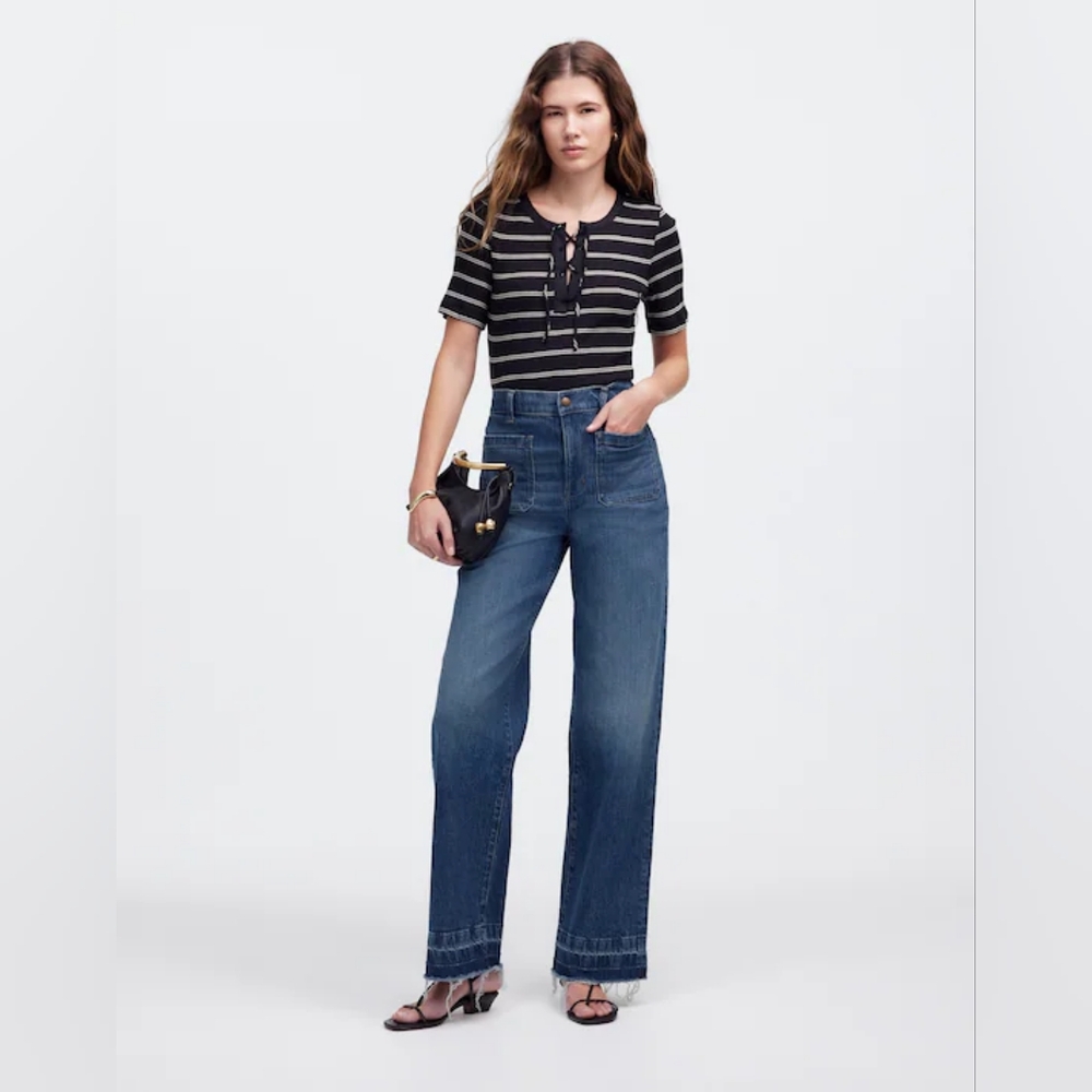 Madewell Emmett Wide-Leg Jean: Let Down Hem Edition sz 24